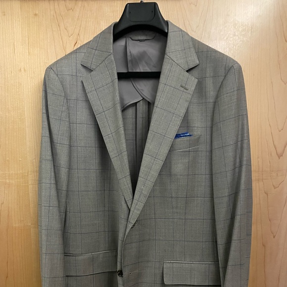Bonobos Brown Checkered Blazer 40R Slim